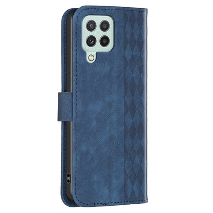 For Samsung Galaxy A12 PU Leather+TPU Flip Cover Imprinted Pattern Shockproof Wallet Phone Case