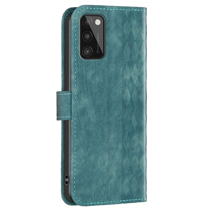 For Samsung Galaxy A41 (Global Version) Imprinting Pattern Cover Stand Wallet Magnetic Clasp Phone Case