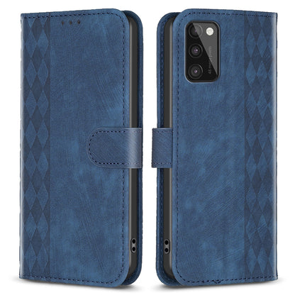 For Samsung Galaxy A41 (Global Version) Imprinting Pattern Cover Stand Wallet Magnetic Clasp Phone Case