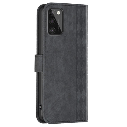 For Samsung Galaxy A41 (Global Version) Imprinting Pattern Cover Stand Wallet Magnetic Clasp Phone Case