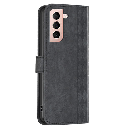 For Samsung Galaxy S21+ 5G Imprinting Pattern Magnetic Clasp Cover Stand Wallet Phone Case