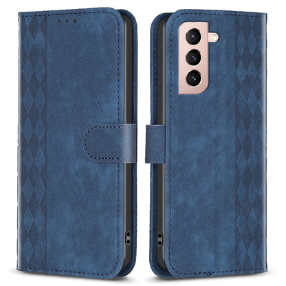 For Samsung Galaxy S21+ 5G Imprinting Pattern Magnetic Clasp Cover Stand Wallet Phone Case