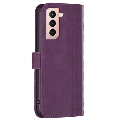 For Samsung Galaxy S21+ 5G Imprinting Pattern Magnetic Clasp Cover Stand Wallet Phone Case