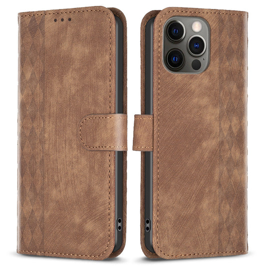 For iPhone 12 Pro Max 6.7 inch Imprinting Pattern Shockproof Cover Stand Wallet Phone Case