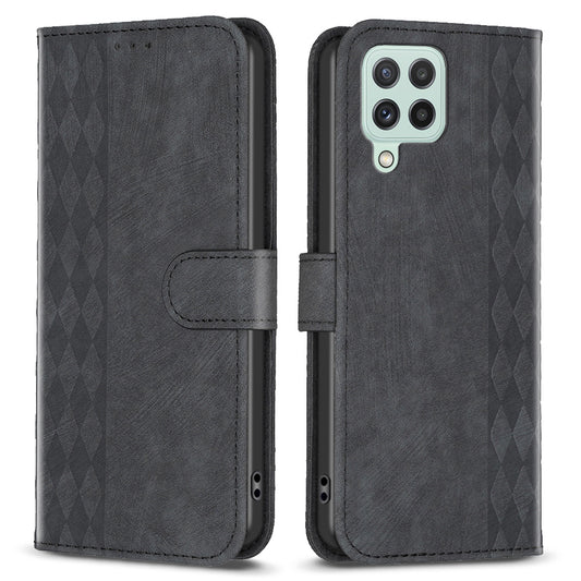 For Samsung Galaxy A22 4G (EU Version) Shockproof Cover Imprinting Pattern Stand Wallet Phone Case