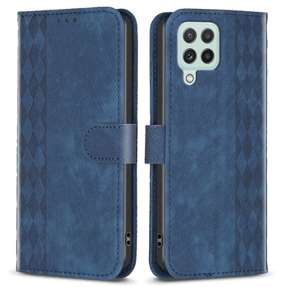 For Samsung Galaxy A22 4G (EU Version) Shockproof Cover Imprinting Pattern Stand Wallet Phone Case