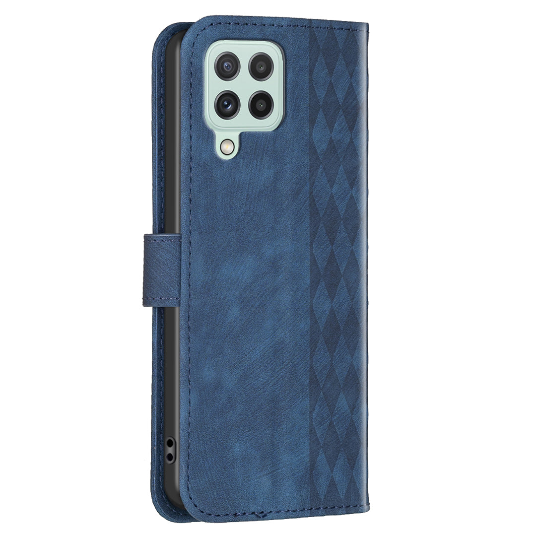 For Samsung Galaxy A22 4G (EU Version) Shockproof Cover Imprinting Pattern Stand Wallet Phone Case