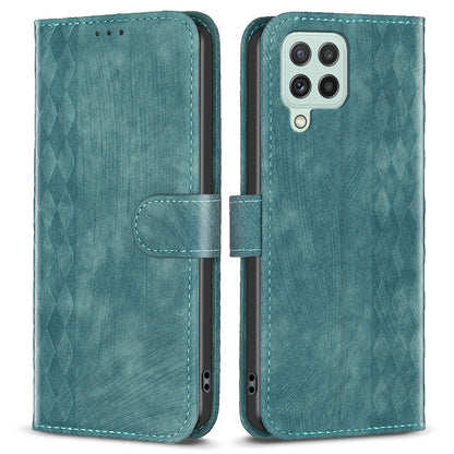 For Samsung Galaxy A22 4G (EU Version) Shockproof Cover Imprinting Pattern Stand Wallet Phone Case