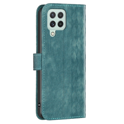 For Samsung Galaxy A22 4G (EU Version) Shockproof Cover Imprinting Pattern Stand Wallet Phone Case