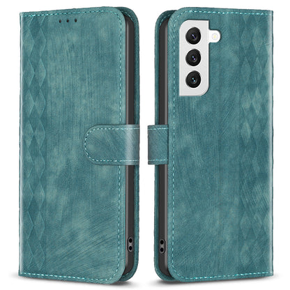 Shockproof Cover for Samsung Galaxy S21 FE 5G Imprinting Pattern Stand Wallet Phone Case