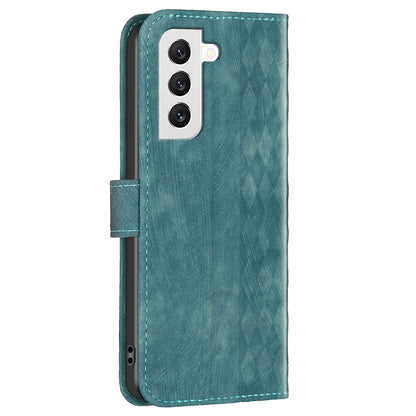 Shockproof Cover for Samsung Galaxy S21 FE 5G Imprinting Pattern Stand Wallet Phone Case