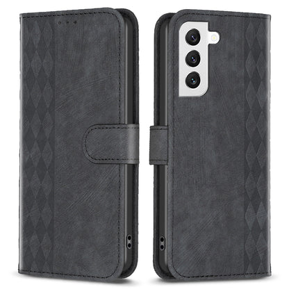 Shockproof Cover for Samsung Galaxy S21 FE 5G Imprinting Pattern Stand Wallet Phone Case