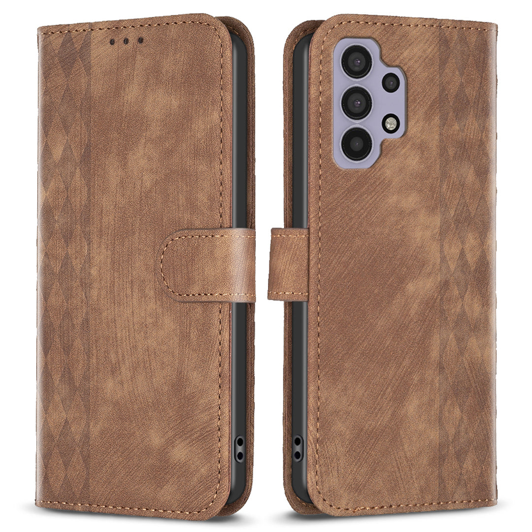 Stand Cover for Samsung Galaxy A32 4G (EU Version) Imprinting Pattern Folio Flip Phone Case with Wallet