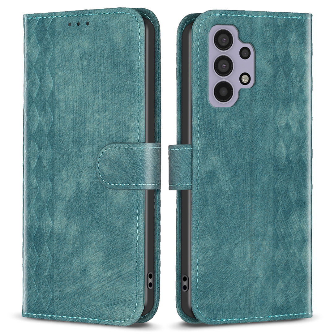 Stand Cover for Samsung Galaxy A32 4G (EU Version) Imprinting Pattern Folio Flip Phone Case with Wallet