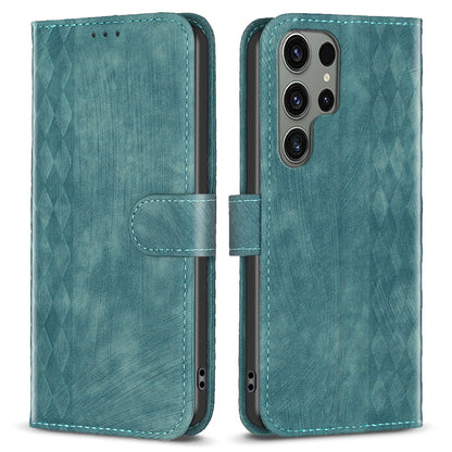 Phone Cover for Samsung Galaxy S23 Ultra Anti-fall Imprinting Pattern Stand Folio Flip Case with Wallet