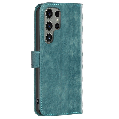 Phone Cover for Samsung Galaxy S23 Ultra Anti-fall Imprinting Pattern Stand Folio Flip Case with Wallet