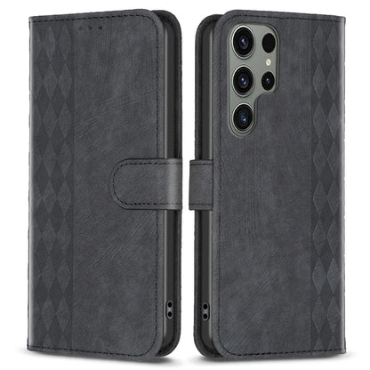 Phone Cover for Samsung Galaxy S23 Ultra Anti-fall Imprinting Pattern Stand Folio Flip Case with Wallet