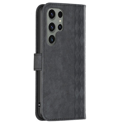 Phone Cover for Samsung Galaxy S23 Ultra Anti-fall Imprinting Pattern Stand Folio Flip Case with Wallet