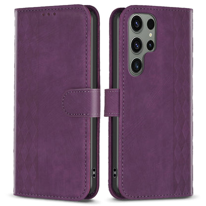 Phone Cover for Samsung Galaxy S23 Ultra Anti-fall Imprinting Pattern Stand Folio Flip Case with Wallet