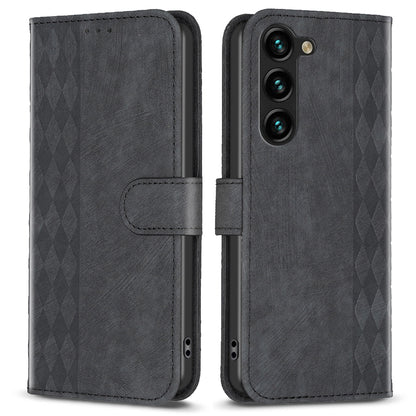 Folio Flip Phone Cover for Samsung Galaxy S23 Anti-scratch Imprinting Pattern Stand Wallet Case