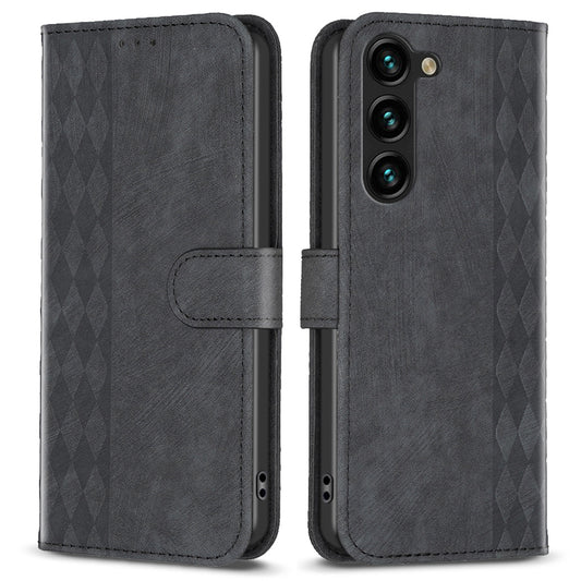 Folio Flip Phone Cover for Samsung Galaxy S23 Anti-scratch Imprinting Pattern Stand Wallet Case