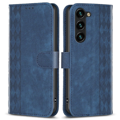 Folio Flip Phone Cover for Samsung Galaxy S23 Anti-scratch Imprinting Pattern Stand Wallet Case