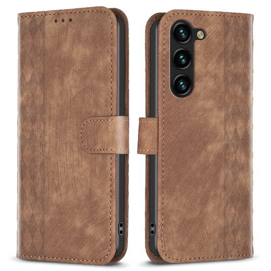 Folio Flip Phone Cover for Samsung Galaxy S23+ Imprinting Pattern Stand Wallet Protective Case