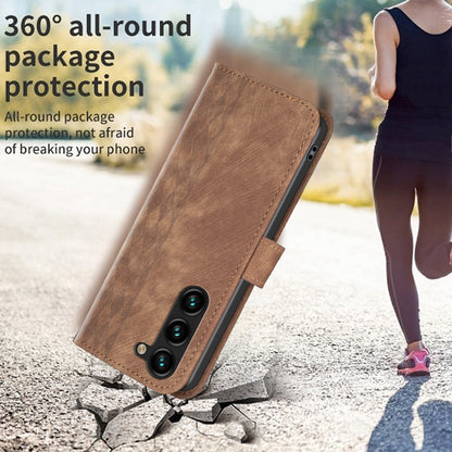 Folio Flip Phone Cover for Samsung Galaxy S23+ Imprinting Pattern Stand Wallet Protective Case