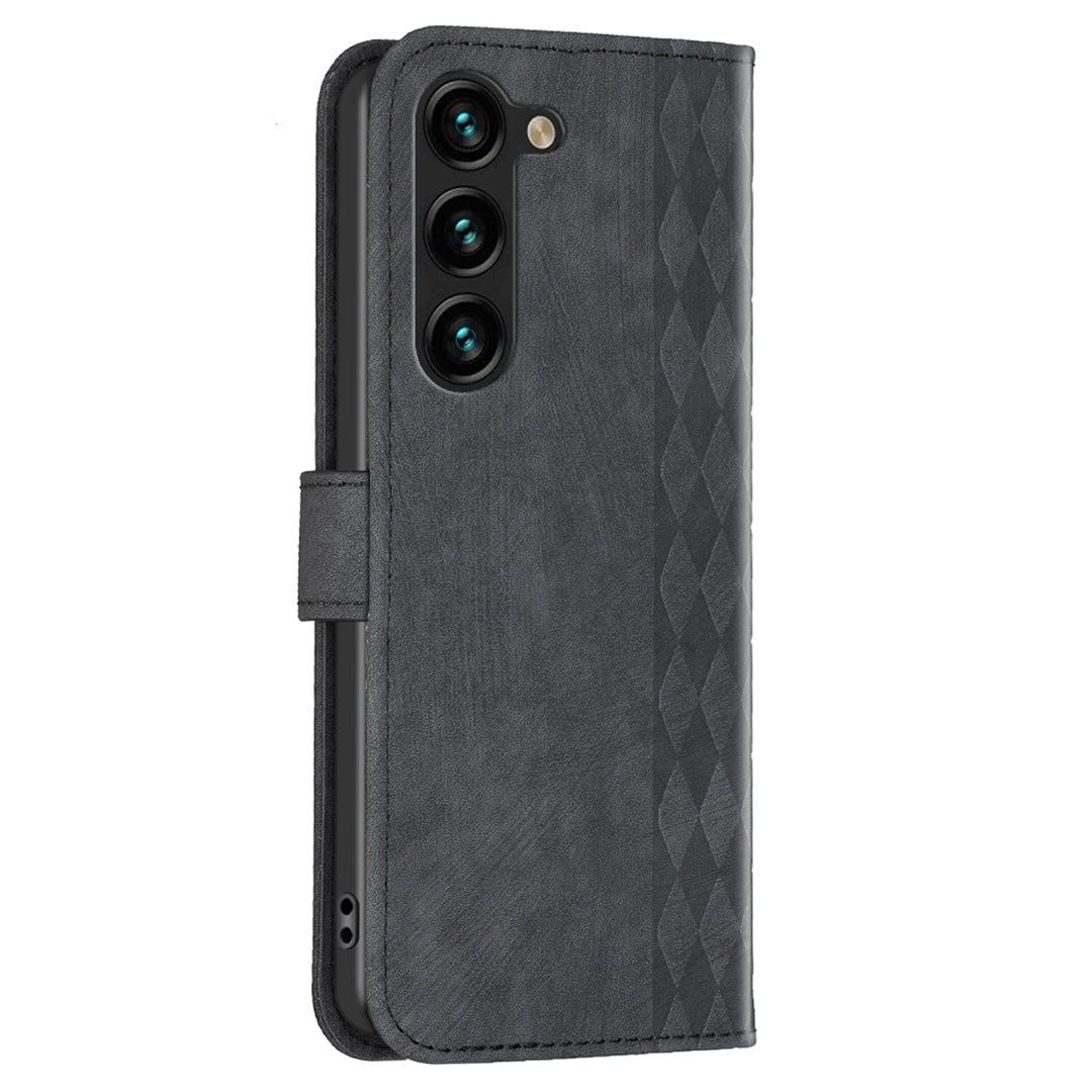 Folio Flip Phone Cover for Samsung Galaxy S23+ Imprinting Pattern Stand Wallet Protective Case