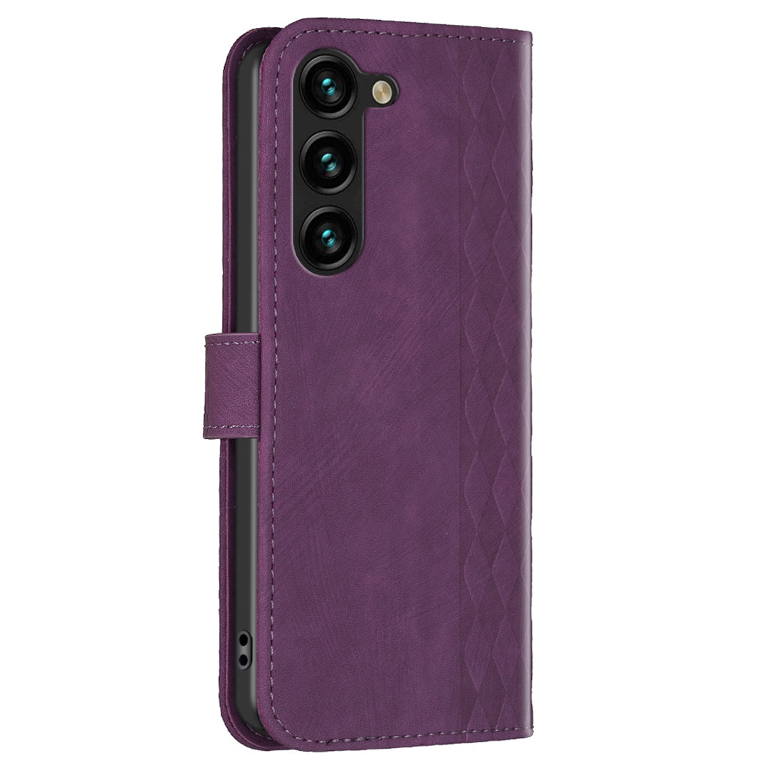 Folio Flip Phone Cover for Samsung Galaxy S23+ Imprinting Pattern Stand Wallet Protective Case