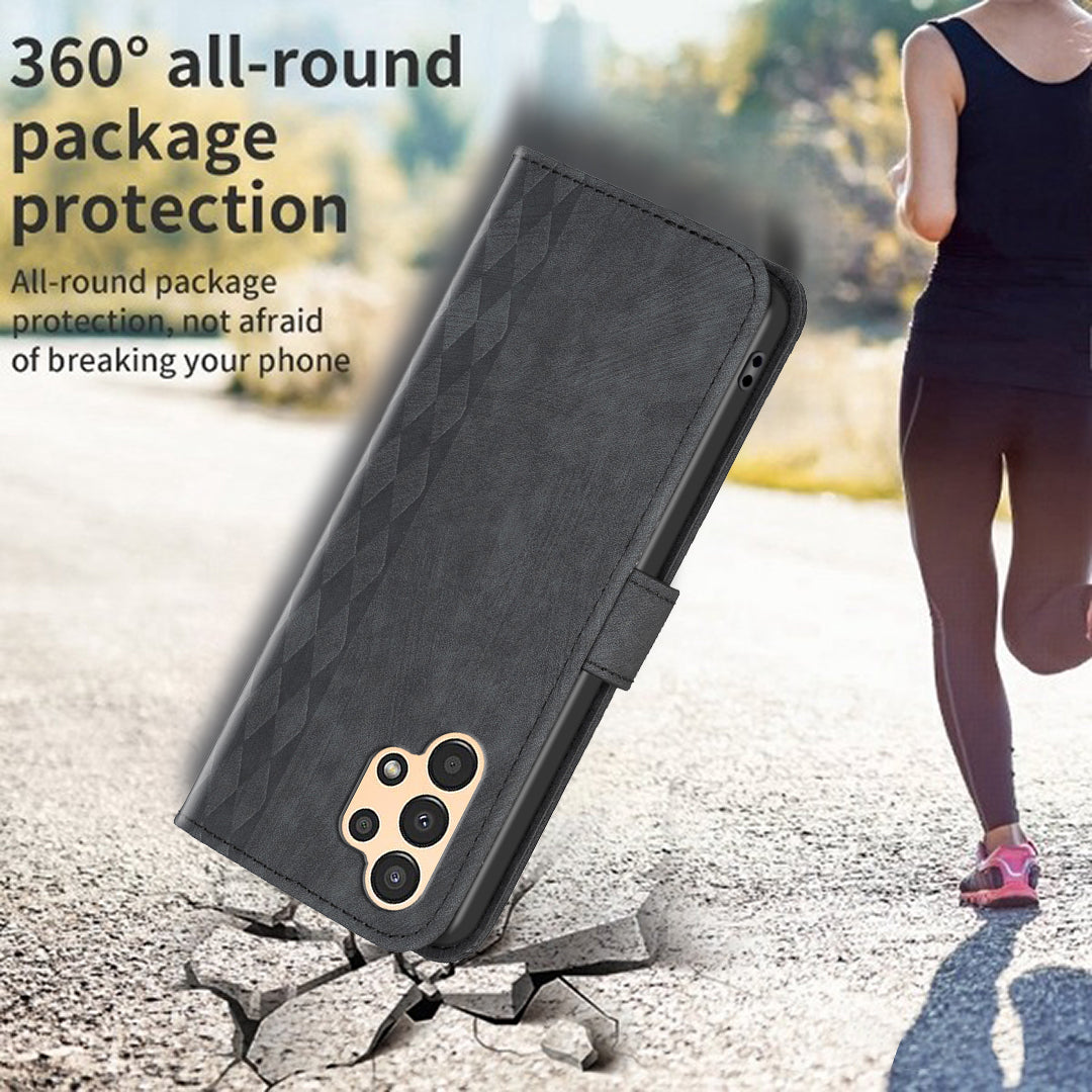 For Samsung Galaxy A13 4G / A13 5G Imprinted Pattern Leather Flip Cover Shockproof Wallet Phone Case