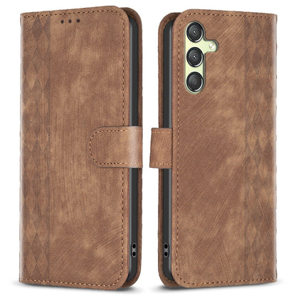 For Samsung Galaxy A24 4G Phone Stand Case Wallet Imprinting Pattern Shockproof Cover