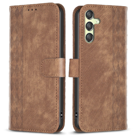 For Samsung Galaxy A24 4G Phone Stand Case Wallet Imprinting Pattern Shockproof Cover