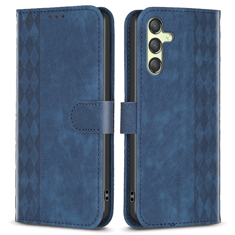 For Samsung Galaxy A24 4G Phone Stand Case Wallet Imprinting Pattern Shockproof Cover