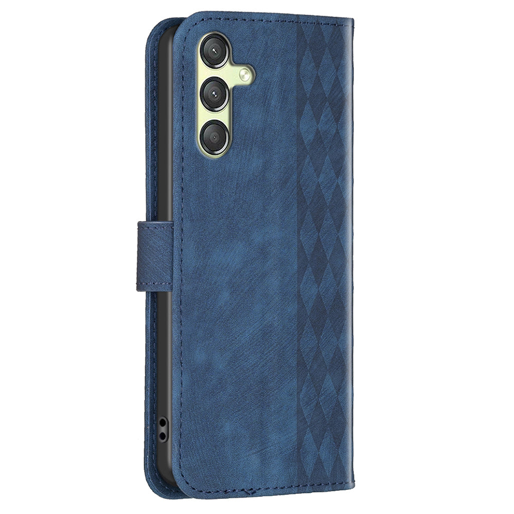 For Samsung Galaxy A24 4G Phone Stand Case Wallet Imprinting Pattern Shockproof Cover