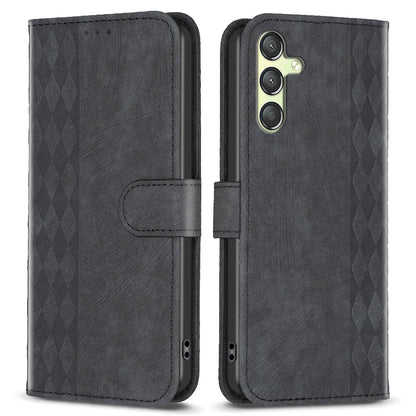 For Samsung Galaxy A24 4G Phone Stand Case Wallet Imprinting Pattern Shockproof Cover