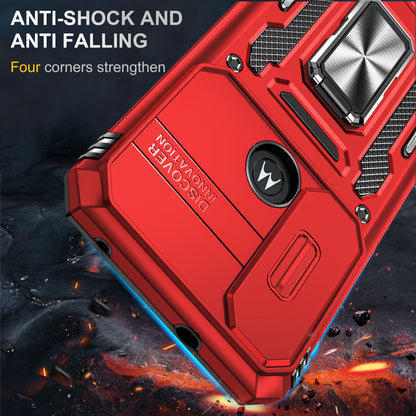 For Motorola Moto G Power 5G Armor Series Kickstand Phone Case PC + TPU Slide Camera Protection Cover
