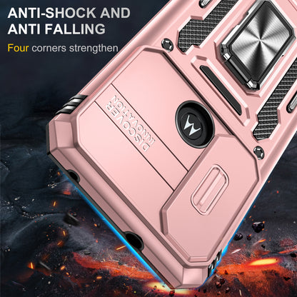 For Motorola Moto G Power 5G Armor Series Kickstand Phone Case PC + TPU Slide Camera Protection Cover