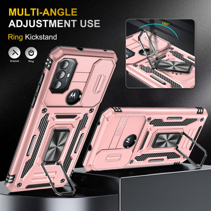 For Motorola Moto G Power 5G Armor Series Kickstand Phone Case PC + TPU Slide Camera Protection Cover