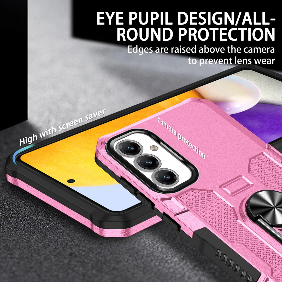 For Samsung Galaxy A14 5G Ring Holder Kickstand Phone Case PC + TPU Protective Cover