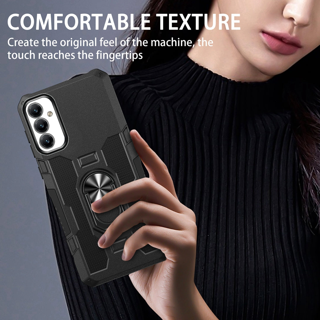 For Samsung Galaxy A14 5G Ring Holder Kickstand Phone Case PC + TPU Protective Cover