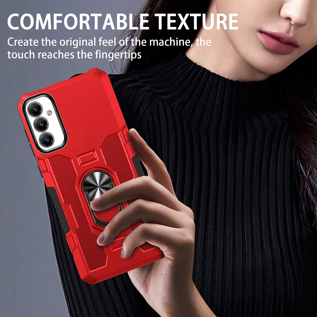 For Samsung Galaxy A14 5G Ring Holder Kickstand Phone Case PC + TPU Protective Cover