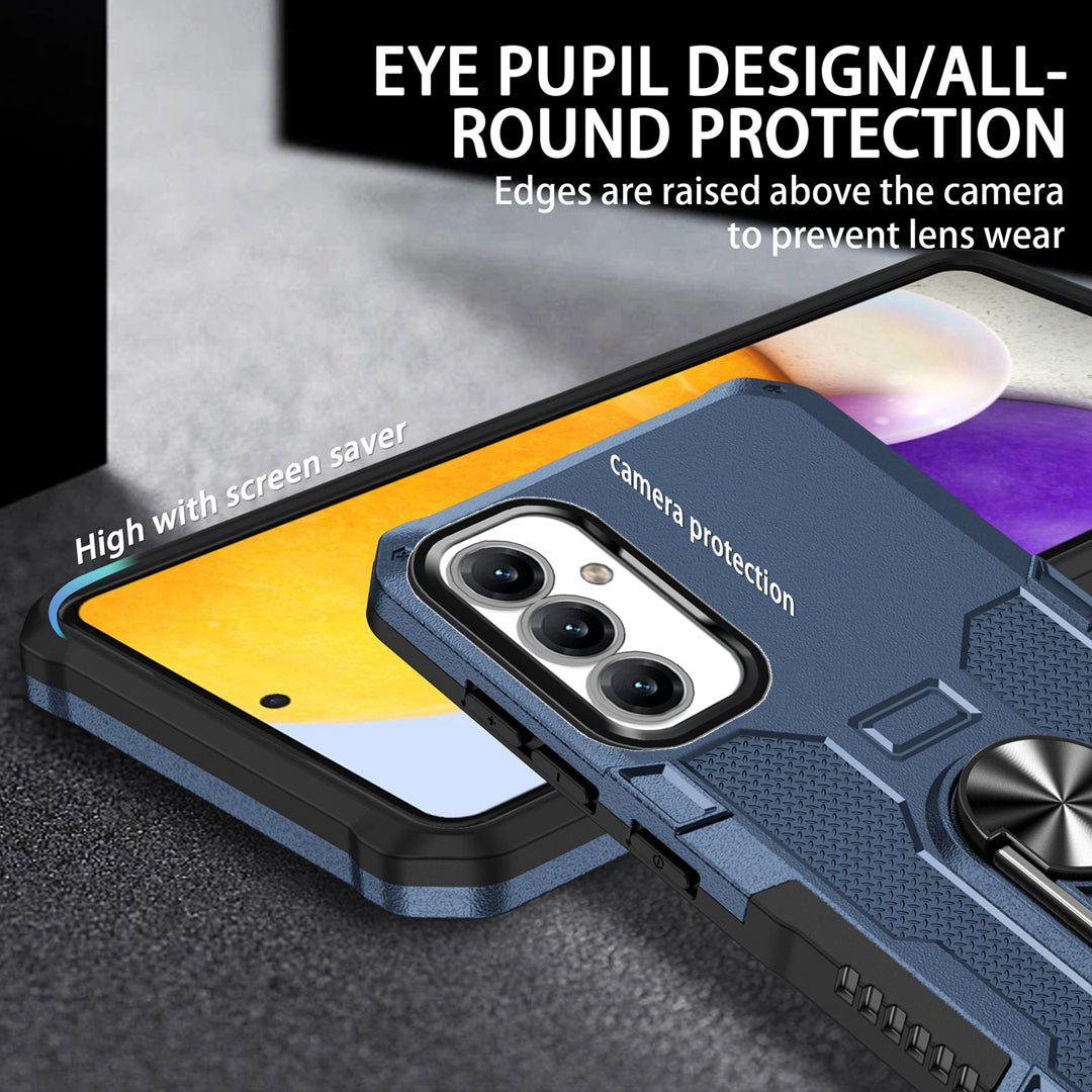 For Samsung Galaxy A14 5G Ring Holder Kickstand Phone Case PC + TPU Protective Cover