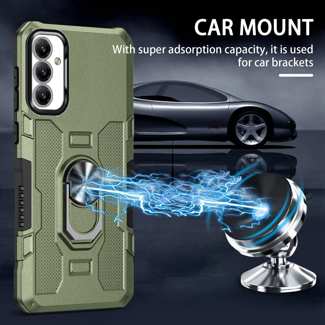 For Samsung Galaxy A14 5G Ring Holder Kickstand Phone Case PC + TPU Protective Cover