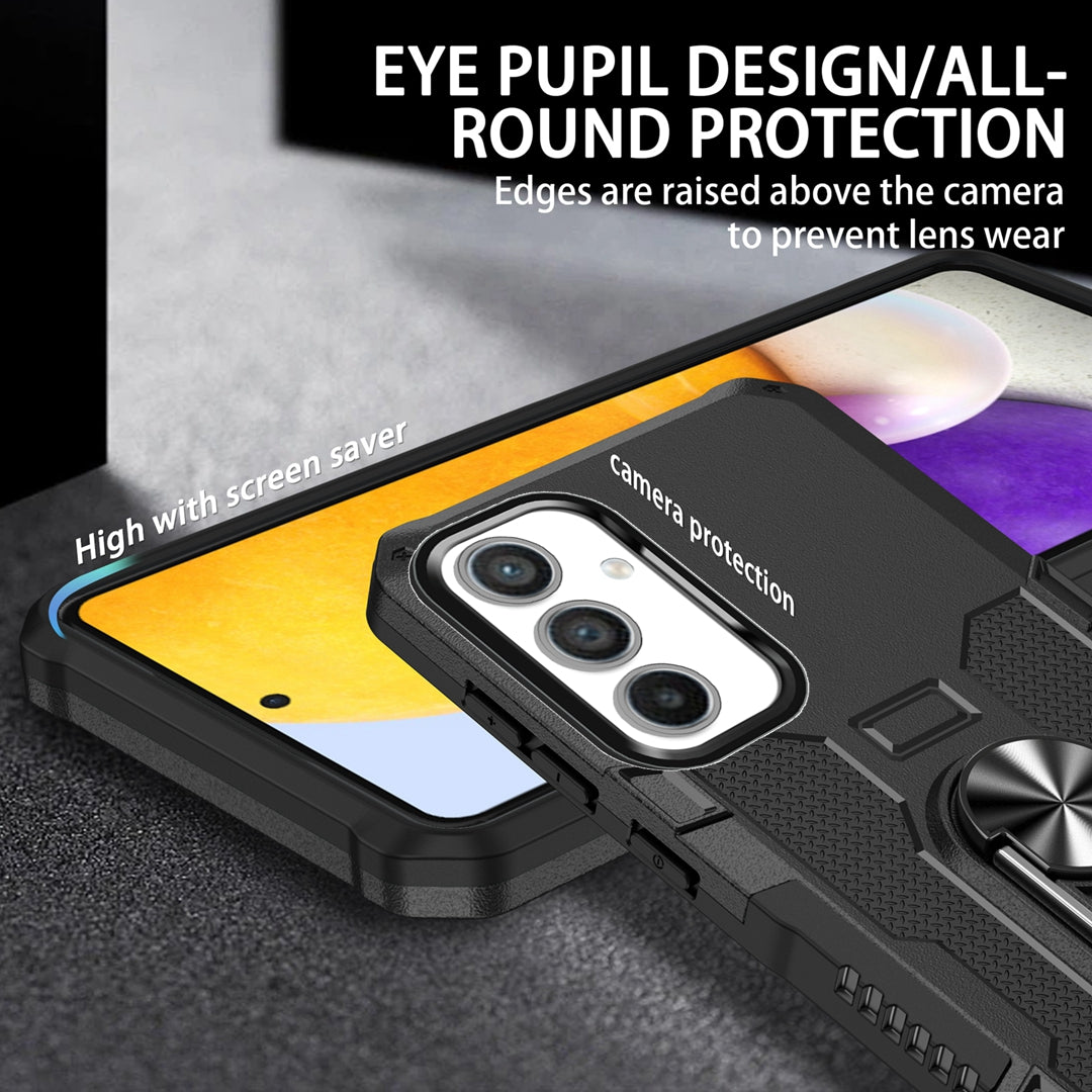 For Samsung Galaxy A54 5G PC + TPU Rugged Cover Ring Holder Kickstand Phone Case