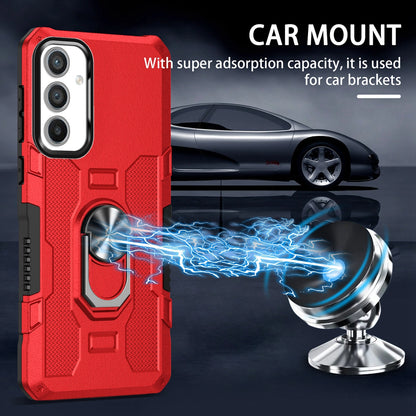 For Samsung Galaxy A54 5G PC + TPU Rugged Cover Ring Holder Kickstand Phone Case