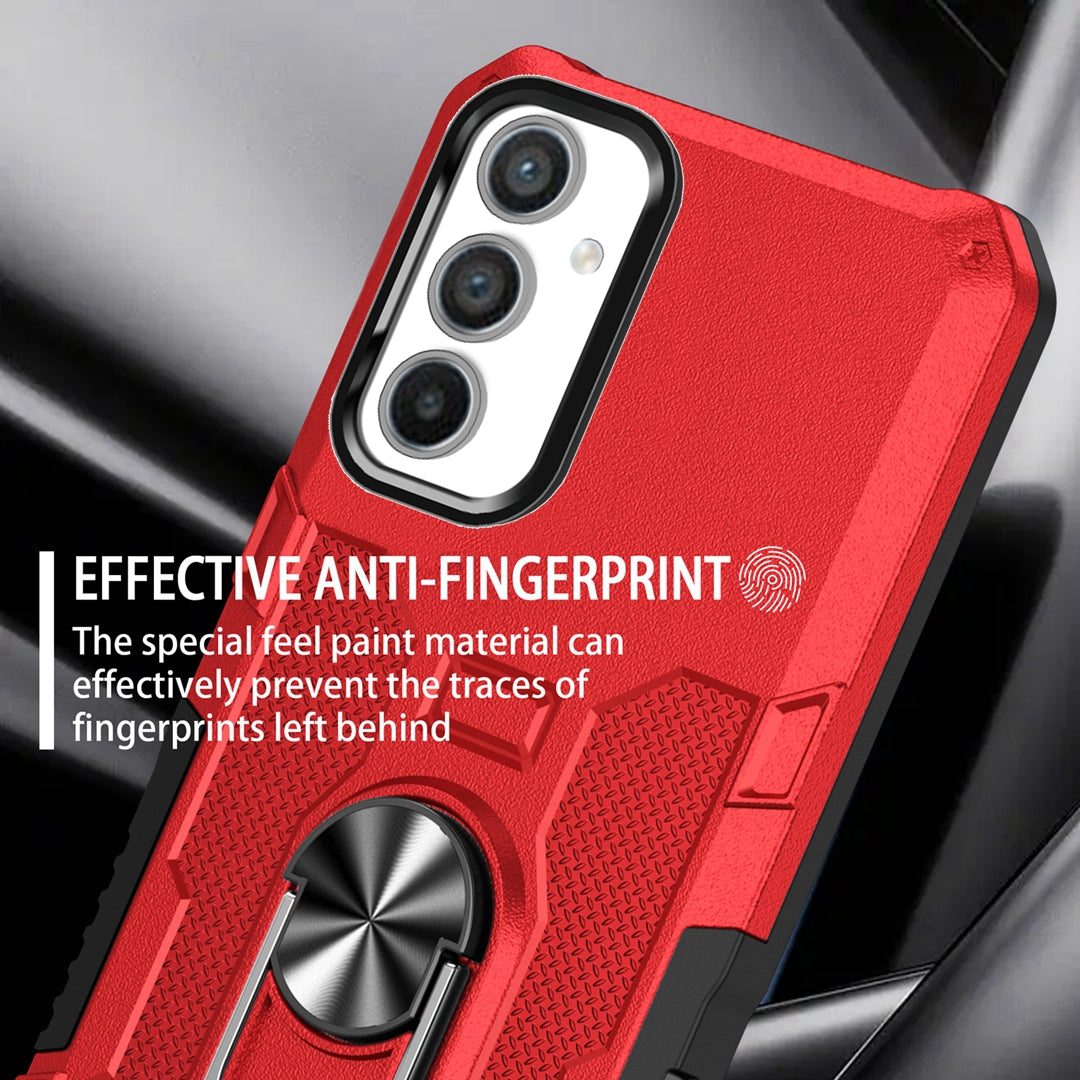 For Samsung Galaxy A54 5G PC + TPU Rugged Cover Ring Holder Kickstand Phone Case