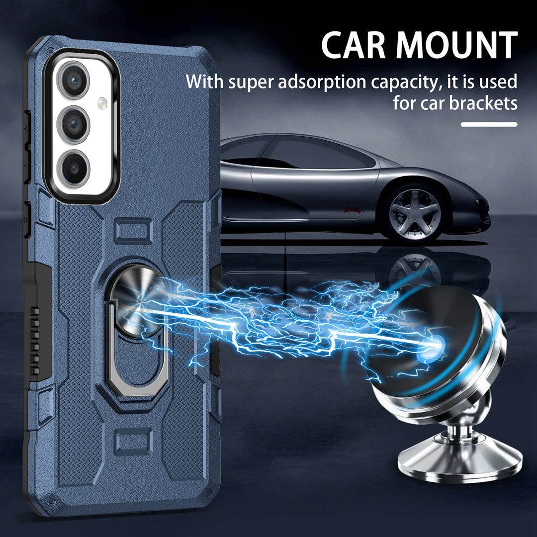 For Samsung Galaxy A54 5G PC + TPU Rugged Cover Ring Holder Kickstand Phone Case