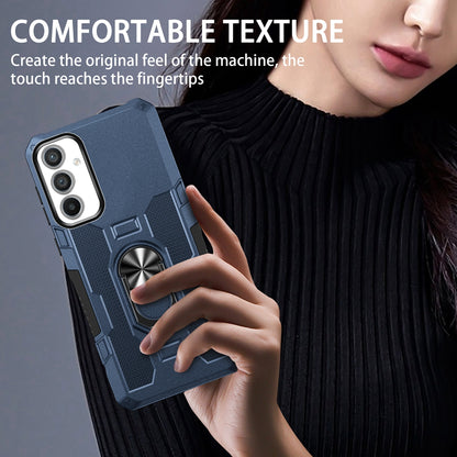 For Samsung Galaxy A34 5G PC + TPU Phone Case Rotation Ring Holder Kickstand Cover