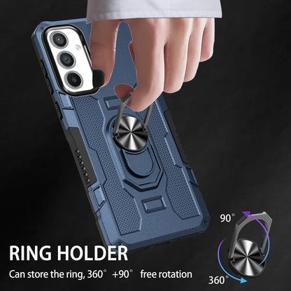 For Samsung Galaxy A34 5G PC + TPU Phone Case Rotation Ring Holder Kickstand Cover